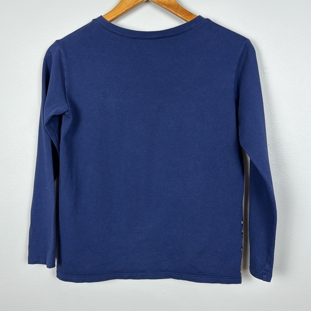 Lilly Pulitzer Blue and Gold Elephant Sweatshirt - Picture 6 of 8